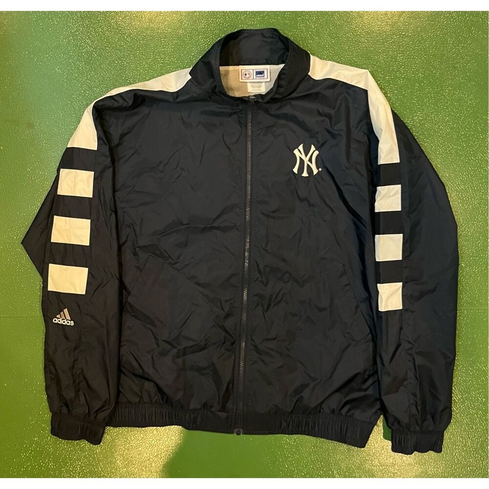 MLB New York Yankees Adidas Lightweight Windbreaker Jacket Size XL